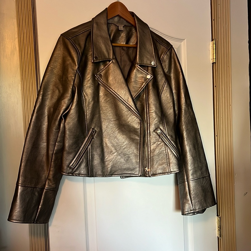 Silver Leather Jacket